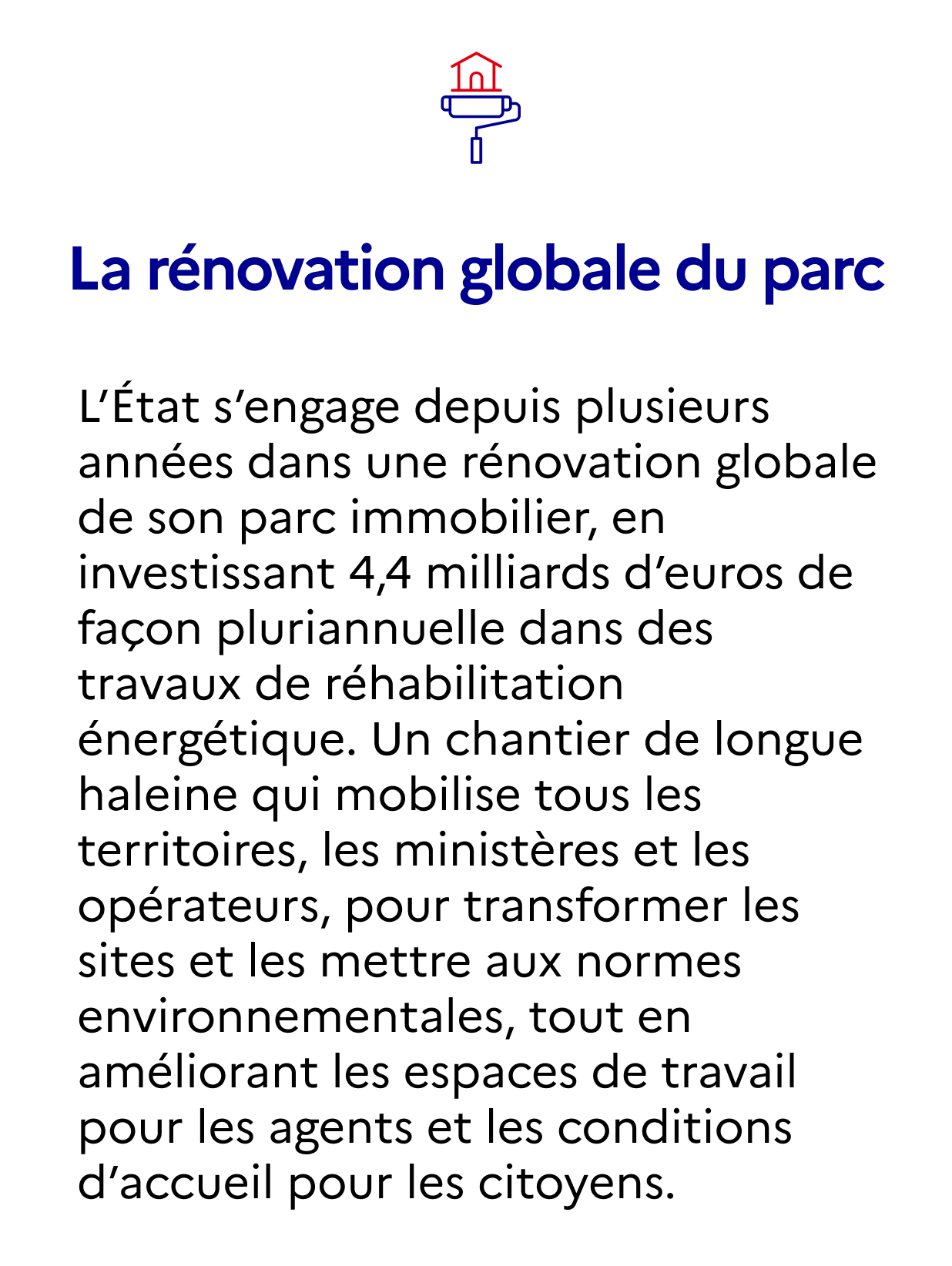La rénovation globale du parc