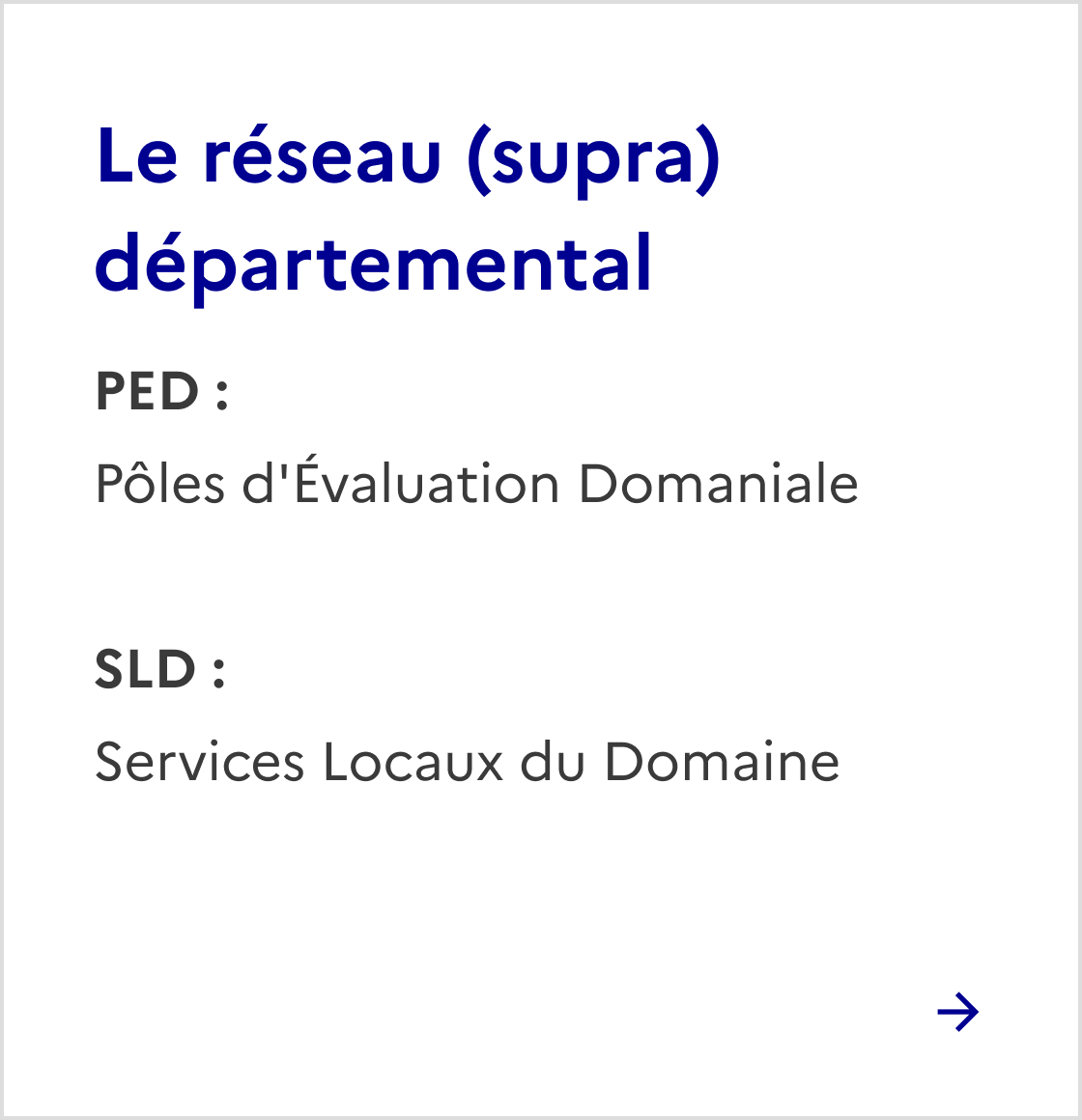 Le réseau (supra) départemental 