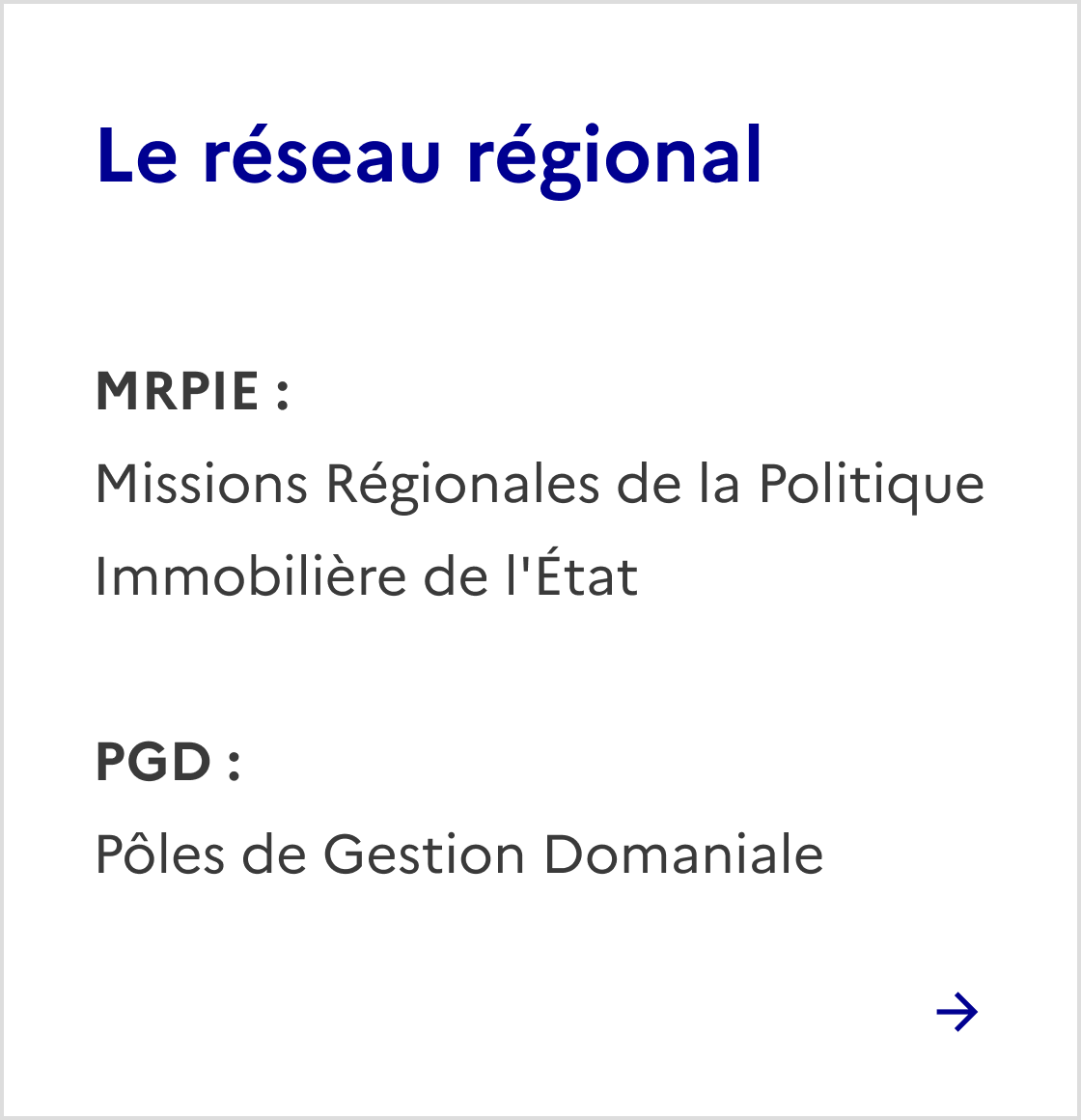 Le réseau régional