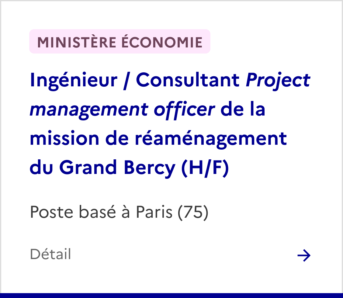Offre emploi ministère économie
