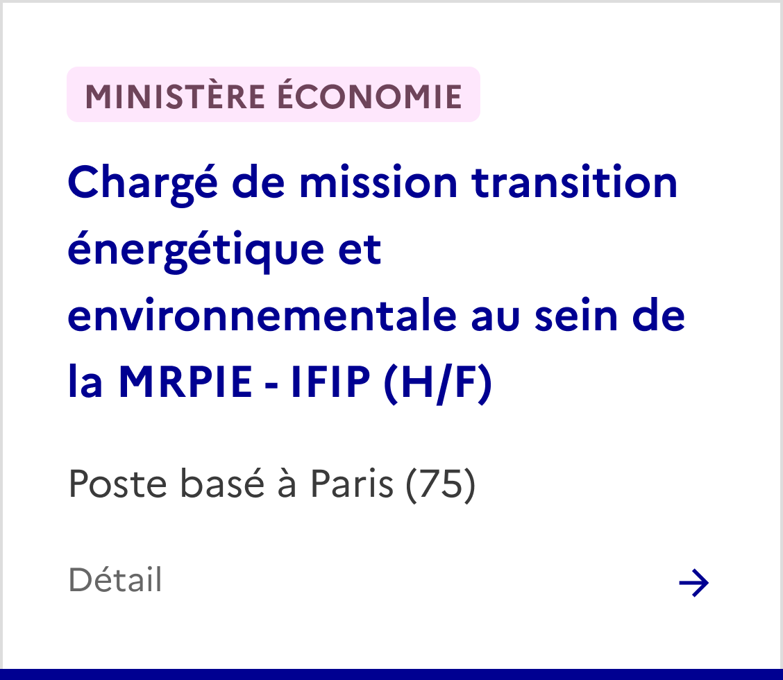 Offre emploi ministère économie