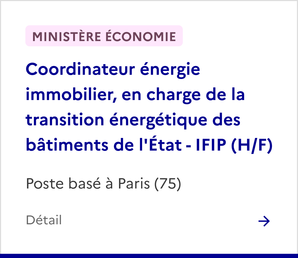 Offre emploi ministère économie