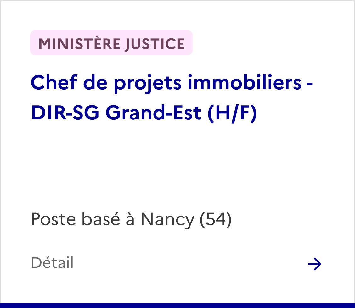 Offre emploi ministère justice