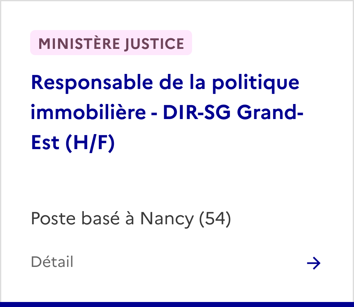 Offre emploi ministère justice