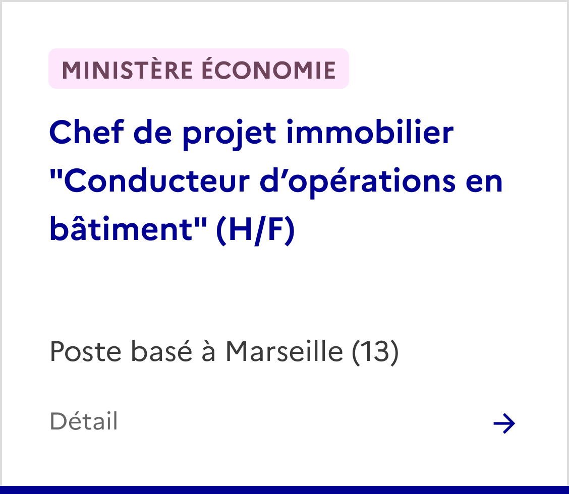 Offre emploi ministère économie