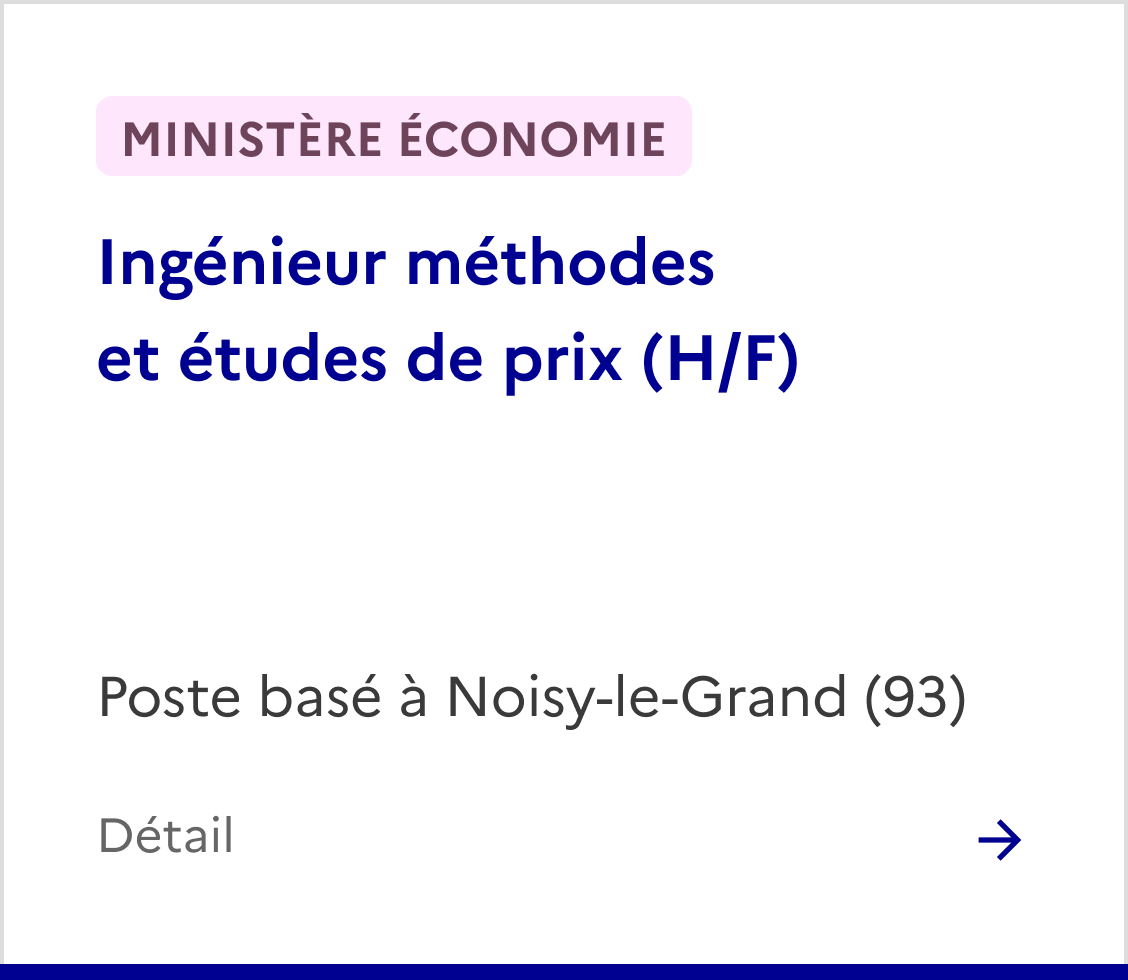 Offre emploi ministère économie
