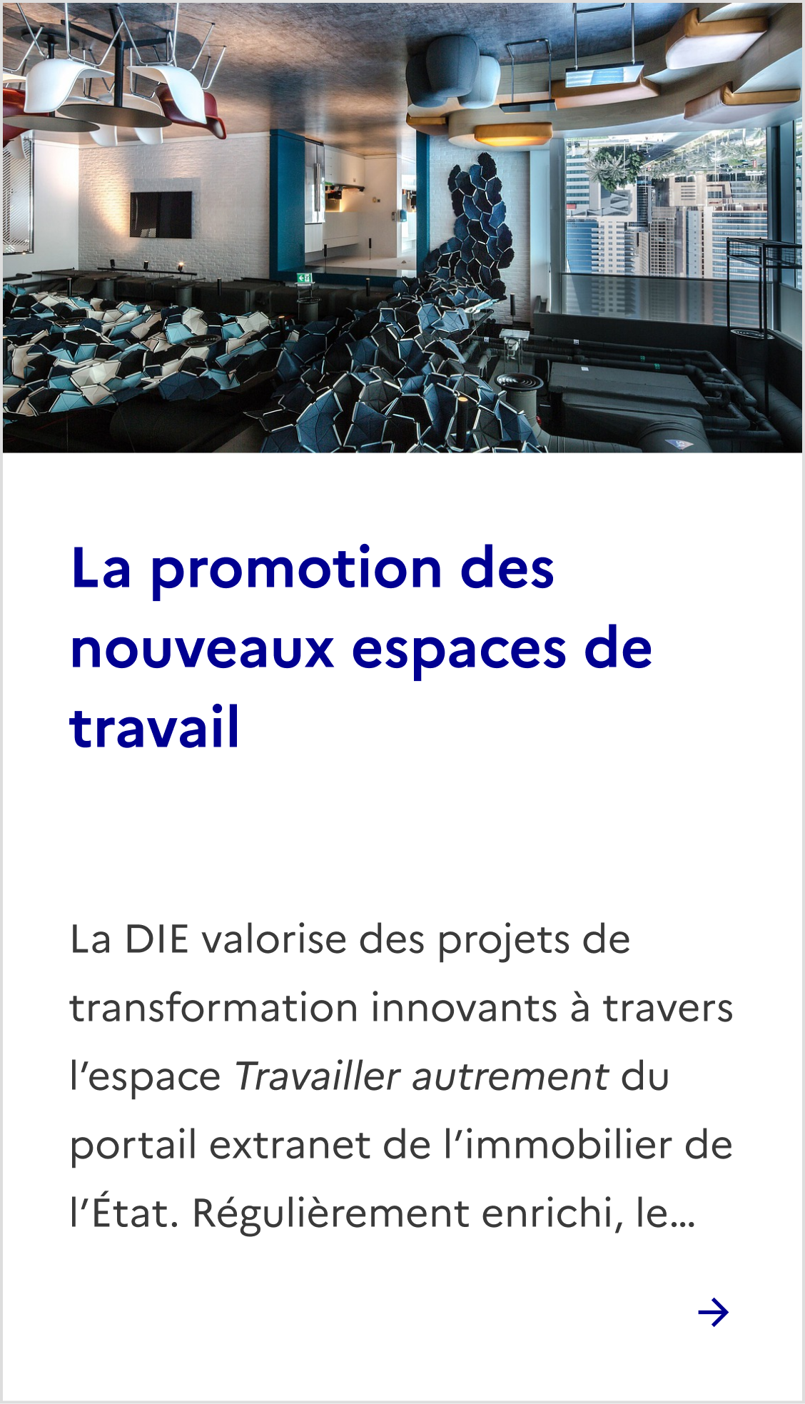 Nouveaux espaces de travail promotion